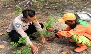Polsek Kepulauan Seribu Utara dan Warga Bersatu Tanam Pohon demi Menyelamatkan Kualitas Udara