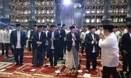 Prabowo Salat Idulfitri di Istiqlal, Disambut Antusias Warga