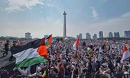 Momen Aksi Bela Palestina di Kedubes AS, Terbentang Spanduk Bergambar Buah Semangka: Tanda Solidaritas RI untuk Gaza