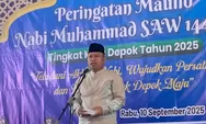 Pemkot Depok Gelar Maulid Nabi, Wali Kota Supian Suri Sampaikan Pesan Damai dan Apresiasi Program Siskamling