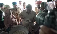 Momen Prabowo Makan Masakan Warga Pengungsi Saat Cek Dapur di Aceh, Pastikan Gizi Dan Kelayakan