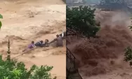 Tak Kuat Pegangan Tali, Momen Dramatis Penyelamatan Warga yang Terseret Arus Banjir di Batang Busuk Padang
