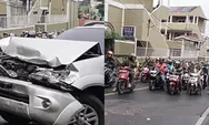 Sebuah Truk Gagal Taklukkan Tanjakan Yapan Depok, Kecelakaan Beruntun Dicegah Mobil Fortuner yang Berada di Belakangnya