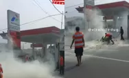 Kronologi Insiden Kebakaran Motor di SPBU Ciledug Tangerang, Diduga dari Percikan Api pada Mesin Lalu Berkobar Seketika