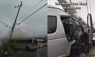 Viral Rekaman CCTV saat Hiace Alami Rem Blong di Jalur Bromo, Melaju Tanpa Kendali di Jalan Turun dan Menikung
