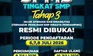 SPMB Tahap III SMP Negeri Tangsel Resmi Dibuka, Jalur Afirmasi, Disabilitas, dan Pilihan SMP Swasta Pendamping Mulai 6 Juli