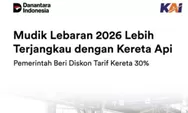 Hore! KAI Sediakan Diskon 30 Persen Tiket Kereta Api Selama Mudik Lebaran 2026, Simak Syarat dan Ketentuannya!