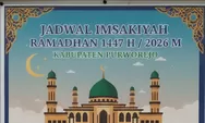 Jadwal Imsakiyah Ramadan 2026 Kabupaten Purworejo Lengkap 30 Hari, Waktu Imsak, Subuh, Zuhur, Asar, Magrib dan Isya