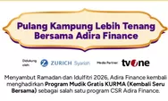 Info Pendaftaran Mudik Gratis Kurma 2026 Bareng Adira Finance Dibuka 23 Februari Keberangkatan Kantor TvOne Tujuan Jateng, Jabar dan Yogya