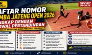 Daftar Nomor Lomba Jateng Open 2026 Lengkap dengan Jadwal Pertandingan Terbaru