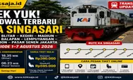 CEK YUK! Jadwal Terbaru KA Singasari Rute Blitar - Kediri - Madiun - Solo Balapan - Lempuyangan - Cirebon - Pasar Senen Periode 1–7 Agustus 2026