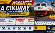 Jangan Sampai Ketinggalan! Jadwal KA Cikuray Periode 7–14 Agustus 2026 Rute Pasar Senen - Jatinegara - Bekasi - Karawang - Garut