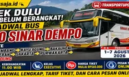 Cek Dulu! Jadwal Bus PO Sinar Dempo Rute Palembang - Kayu Agung - Bakauheni - Merak - Jakarta - Purwakarta - Bandung Periode 1–7 Agustus 2026