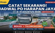 Catat Sekarang! Jadwal PO Harapan Jaya 4 – 11 Agustus 2026 untuk Libur Agustusan Rute Bekasi - Tegal - Pekalongan - Semarang - Solo - Tulungagung 
