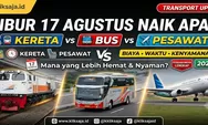 Libur 17 Agustus 2026 Naik Kereta, Bus, atau Pesawat? Simak Perbandingan Biaya, Waktu Tempuh, dan Kenyamanannya