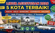 Rekomendasi Kota untuk Libur Agustusan 2026, Lengkap Pilihan Kereta, Bus, hingga Pesawat