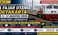 Rencanakan Perjalanan dengan KA Fajar Utama Yogyakarta 11–17 Agustus 2026 Rute Pasar Senen - Bekasi - Cirebon - Purwokerto - Wates - Yogyakarta