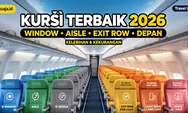 Posisi Kursi Pesawat Terbaik 2026, Ini Kelebihan dan Kekurangan Window, Aisle, Exit Row hingga Kursi Depan