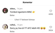 Pengumuman Hak Eksklusif MNC Group AFC U-23 Asian Cup 2024, Instagram RCTI Diserbu Netizen