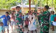 Satgas Yonif 310/KK Jaga Kesehatan Anak Perbatasan Papua