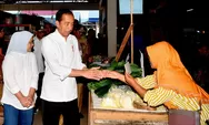 Presiden Jokowi Blusukan ke Pasar Pagi Purworejo Pastikan Stok Aman