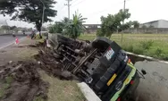 Kecelakaan di Purbalingga, Truk Terguling dan Sopir Terjepit