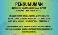 NDX AKA dan Guyon Waton Umumkan Pembatalan Tampil di Citimall Prabumulih, Ini Penyebabnya