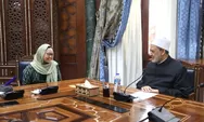 Datangi Grand Sheikh Al-Azhar, Putri Gus Dur Disambut Hangat