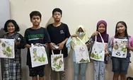 Isi Liburan, Anak-anak Kampung Jogoyudan Ikuti Pelatihan Membatik Ecoprint