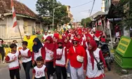 Jalan Sehat Warga Wetan Pasar Wates Tumbuhkan Semangat Patriotisme