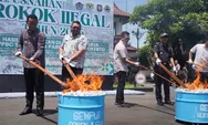 1,5 Juta Batang Rokok Tanpa Cukai Dimusnahkan