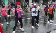 Ribuan Warga Yogya Ikuti Senam Zumba Merah Muda Fest, Semangat Sumpah Pemuda Tak Luntur Meski Diguyur Hujan
