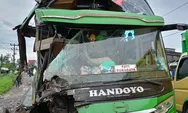 Hilang Kendali Karena Ada Kerusakan, Bus Handoyo Tabrak Mobil Tangki