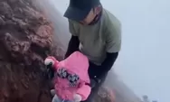 Viral Video Balita Dibawa Orang Tuanya Mendaki Gunung Kerinci, Ini Penjelasan Petugas R10