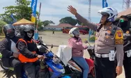 Antisipasi Kecelakaan di Jalur Pantura, Ini yang  Dilakukan Satlantas Polres Tegal Kota Pada Ratusan Pemudik Sepada Motor