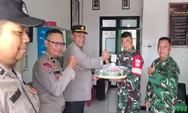 HUT ke-80 TNI, Polsek Taman Kunjungi Koramil 02 Taman Perkuat Sinergi TNI-Polri