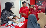 Aksi Nyata PDI Perjuangan Kota Tegal, Warga Antre Layanan Kesehatan dan Makanan Gratis
