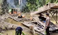 Penambangan Emas Ilegal di Sanggau Diporakporandakan Polisi