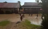 Debit Air Sungai Sembakung Nunukan Kembali Naik, Fasilitas Pendidikan Mulai Terendam Banjir