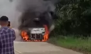 Diduga Korslet, Mobil di Kutim Terbakar