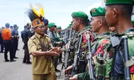 Gubernur Sambut Kedatangan Satgas Yonif 614/Raja Pandhita Purna Tugas dari Papua