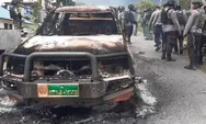 VIRAL Truk Polisi hingga Mobil TNI Dibakar Massa di Puncak Jaya Papua Tengah