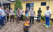 Polres Mimika, Musnahkan 172,49 Gram Tembakau Sintetis dan Ribuan Obat Dextromethorpan