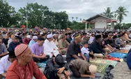 Salat Idulfitri di Mimika, Ribuan Jemaah Tumpah Ruah hingga di Jalan Budi Utomo dan Belibis
