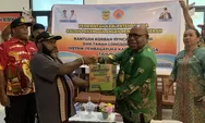 BPBD Mimika Serahkan Bantuan ke Korban Longsor 6 Kampung di Tsinga Tembagapura