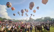 Kemeriahan Festival Balon Udara Pekalongan Saat Syawalan, Ribuan Warga Tumplek Blek di Lapangan Mataram