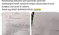 Viral Dokumen Resmi Bupati Sigi untuk Menteri PU Jadi Bungkus Nasi Pecel di Jakarta, Apa Isinya?