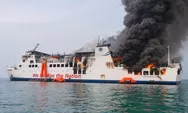 KMP Batumandi Terbakar Saat Hendak Sandar di Merak, 420 Penumpang Berhasil Dievakuasi