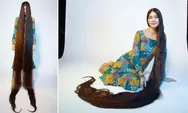 Mirip Tokoh Disney “Rapunzel”, Wanita Asal Ukraina Punya Rambut Sepanjang 257 Cm