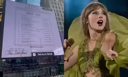 Rayakan 14 Lagu Taylor Swift Masuk Posisi Teratas Billboard, Penggemar Beli Ruang Iklan di Times Square